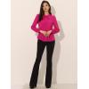 imageAllegra K Womens Vintage Bow Tie Neck Peter Pan Collar Blouse Preppy Chiffon Button Up ShirtHot Pink