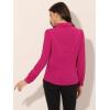 imageAllegra K Womens Vintage Bow Tie Neck Peter Pan Collar Blouse Preppy Chiffon Button Up ShirtHot Pink
