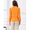 imageAllegra K Womens Vintage Bow Tie Neck Peter Pan Collar Blouse Preppy Chiffon Button Up ShirtOrange