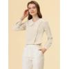 imageAllegra K Womens Vintage Peter Pan Collar Shirt Preppy Lacy Trim Long Sleeve BlouseApricot