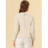 imageAllegra K Womens Vintage Peter Pan Collar Shirt Preppy Lacy Trim Long Sleeve BlouseApricot