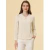 imageAllegra K Womens Vintage Peter Pan Collar Shirt Preppy Lacy Trim Long Sleeve BlouseApricot