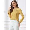 imageAllegra K Womens Vintage Peter Pan Collar Shirt Preppy Lacy Trim Long Sleeve BlouseBright Yellow