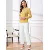 imageAllegra K Womens Vintage Peter Pan Collar Shirt Preppy Lacy Trim Long Sleeve BlouseBright Yellow