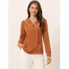 imageAllegra K Womens Vintage Peter Pan Collar Shirt Preppy Lacy Trim Long Sleeve BlouseCaramel