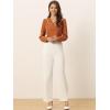 imageAllegra K Womens Vintage Peter Pan Collar Shirt Preppy Lacy Trim Long Sleeve BlouseCaramel