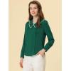 imageAllegra K Womens Vintage Peter Pan Collar Shirt Preppy Lacy Trim Long Sleeve BlouseDark Green