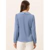 imageAllegra K Womens Vintage Peter Pan Collar Shirt Preppy Lacy Trim Long Sleeve BlouseDusty Blue