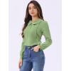 imageAllegra K Womens Vintage Peter Pan Collar Shirt Preppy Lacy Trim Long Sleeve BlouseDusty Green