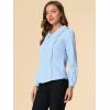 imageAllegra K Womens Vintage Peter Pan Collar Shirt Preppy Lacy Trim Long Sleeve BlouseLight Blue