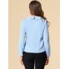 imageAllegra K Womens Vintage Peter Pan Collar Shirt Preppy Lacy Trim Long Sleeve BlouseLight Blue