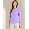 imageAllegra K Womens Vintage Peter Pan Collar Shirt Preppy Lacy Trim Long Sleeve BlouseLight Purple