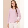 imageAllegra K Womens Vintage Peter Pan Collar Shirt Preppy Lacy Trim Long Sleeve BlousePink