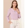 imageAllegra K Womens Vintage Peter Pan Collar Shirt Preppy Lacy Trim Long Sleeve BlousePink