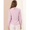 imageAllegra K Womens Vintage Peter Pan Collar Shirt Preppy Lacy Trim Long Sleeve BlousePink