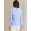 imageAllegra K Womens Vintage Peter Pan Collar Shirt Preppy Lacy Trim Long Sleeve BlouseSky Blue