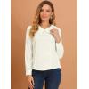 imageAllegra K Womens Vintage Peter Pan Collar Shirt Preppy Lacy Trim Long Sleeve BlouseWhite
