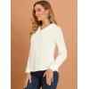 imageAllegra K Womens Vintage Peter Pan Collar Shirt Preppy Lacy Trim Long Sleeve BlouseWhite