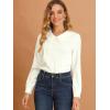 imageAllegra K Womens Vintage Peter Pan Collar Shirt Preppy Lacy Trim Long Sleeve BlouseWhite