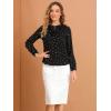 imageAllegra K Womens Vintage Ruffle Neck Chiffon Top Long Sleeve Casual Office BlouseBlackheart