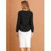 imageAllegra K Womens Vintage Ruffle Neck Chiffon Top Long Sleeve Casual Office BlouseBlackheart