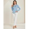 imageAllegra K Womens Vintage Ruffle Neck Chiffon Top Long Sleeve Casual Office BlouseDusty Bluesolid