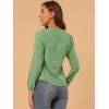 imageAllegra K Womens Vintage Ruffle Neck Chiffon Top Long Sleeve Casual Office BlouseGreenheart