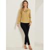 imageAllegra K Womens Vintage Ruffle Neck Chiffon Top Long Sleeve Casual Office BlouseKhakidots