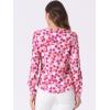 imageAllegra K Womens Vintage Ruffle Neck Chiffon Top Long Sleeve Casual Office BlouseLight Pinkdots
