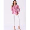 imageAllegra K Womens Vintage Ruffle Neck Chiffon Top Long Sleeve Casual Office BlouseLight Pinkdots