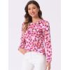 imageAllegra K Womens Vintage Ruffle Neck Chiffon Top Long Sleeve Casual Office BlouseLight Pinkdots