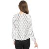 imageAllegra K Womens Vintage Ruffle Neck Chiffon Top Long Sleeve Casual Office BlouseWhite Blackdots