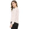 imageAllegra K Womens Vintage Ruffle Neck Chiffon Top Long Sleeve Casual Office BlouseWhite Reddots