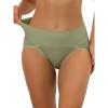 imageAllegra K Womens HiCut Ribbed High Waist Tummy Control Underwear Available in Plus SizePea Green