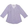 imageAllegra K Womens Vintage Polka Dots 34 Sleeve Button Front V Neck Casual Office Blouse TopDusty Purple