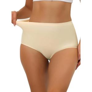 imageAllegra K Womens Elastic HighWaisted Brief Breathable No Show Hipster UnderwearBeige