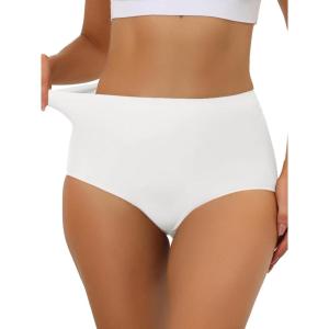 imageAllegra K Womens Elastic HighWaisted Brief Breathable No Show Hipster UnderwearWhite