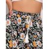 imageAllegra K Boho Skirt for Womens Casual Peasant Floral Bohemian Tassels Elastic Waist Maxi SkirtsBlack