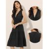imageAllegra K Boho Sleeveless Dress for Womens Lace Trim Beach Tiered V Neck Midi SundressBlack