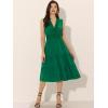imageAllegra K Boho Sleeveless Dress for Womens Lace Trim Beach Tiered V Neck Midi SundressGreen