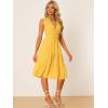 imageAllegra K Boho Sleeveless Dress for Womens Lace Trim Beach Tiered V Neck Midi SundressYellow