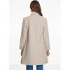 imageAllegra K Stand Collar Coats for Womens Elegant Slim Fit Hidden Placket Casual OvercoatCream White