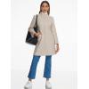 imageAllegra K Stand Collar Coats for Womens Elegant Slim Fit Hidden Placket Casual OvercoatCream White
