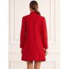 imageAllegra K Stand Collar Coats for Womens Elegant Slim Fit Hidden Placket Casual OvercoatRed