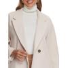 imageAllegra K Winter Overcoat for Womens Notch Lapel DoubleBreasted MidLength Long CoatBeige