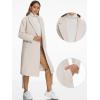 imageAllegra K Winter Overcoat for Womens Notch Lapel DoubleBreasted MidLength Long CoatBeige