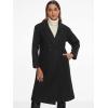 imageAllegra K Winter Overcoat for Womens Notch Lapel DoubleBreasted MidLength Long CoatBlack