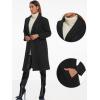 imageAllegra K Winter Overcoat for Womens Notch Lapel DoubleBreasted MidLength Long CoatBlack