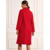 imageAllegra K Winter Overcoat for Womens Notch Lapel DoubleBreasted MidLength Long CoatRed