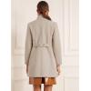 imageAllegra K Winter Trench Coats for Womens Casual Stand Collar Pea Double Breasted OvercoatBeige